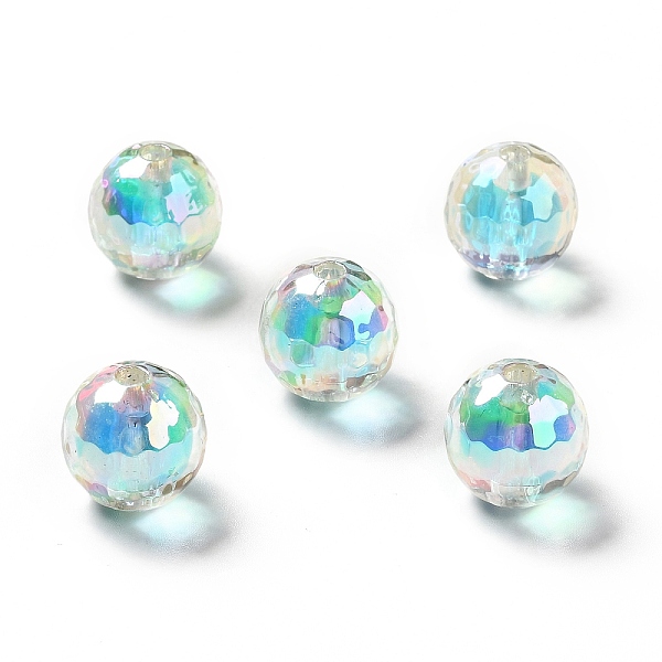 

PandaHall Two Tone UV Plating Rainbow Iridescent Acrylic Beads, Round, Dark Turquoise, 16x16mm, Hole: 3~3.1mm Acrylic Round