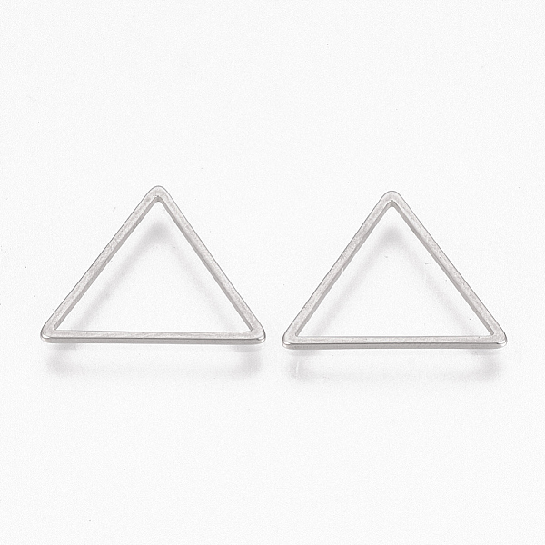 

PandaHall 304 Stainless Steel Linking Ring, Triangle, Stainless Steel Color, 13.5x12x0.8mm 304 Stainless Steel Triangle