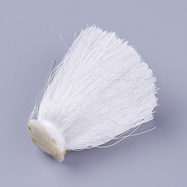 

PandaHall Polyester Tassel Decoration Accessories, White, 50~56x18~21mm Polyester Others White
