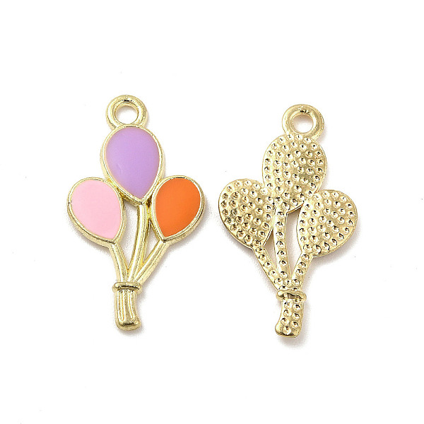 

PandaHall Alloy Enamel Pendants, Balloon Charms, Golden, Lilac, 23.5x13x1.5mm, Hole: 1.8mm Alloy+Enamel Balloon Purple