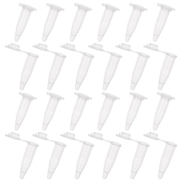 

PandaHall OLYCRAFT 1000 Pcs 1.5ml Microcentrifuge Tube with Snap Cap Graduated Microcentrifuge Tube Transparent Disposable Centrifuge Tube..., White