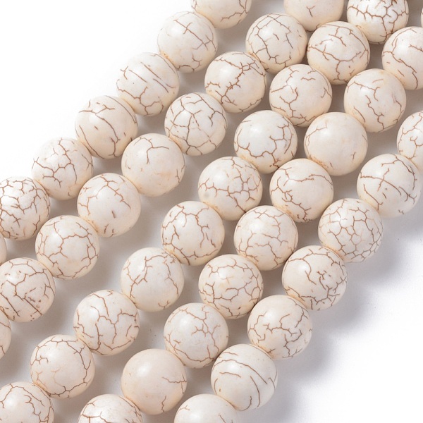 

PandaHall Synthetic Magnesite Beads Strands, Round, White, 16mm, Hole: 1mm, about 26pcs/strand, 15.7 inch, about 8strands/1000g Magnesite...