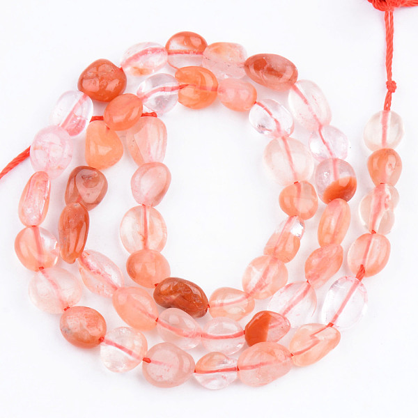 

PandaHall Natural Quartz Beads Strands, Tumbled Stone, Nuggets, Light Salmon, 5~13x5~10x3~8mm, Hole: 1mm, about 40~60pcs/strand, 14.57...
