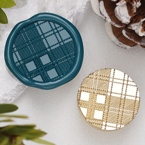 

PandaHall Texture Theme Roung Brass Stamp Head, for Wax Seal Stamp, Wedding Invitations Making, Golden, Square, 25x14.5mm, Inner Diameter...