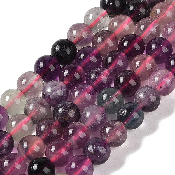 

PandaHall Natural Fluorite Beads Strands, Round, 8mm, Hole: 1mm, about 45~47pcs/strand, 15.16''(38.5cm) Fluorite Round