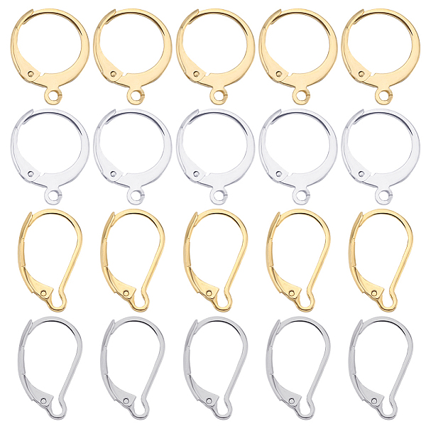 

PandaHall SUNNYCLUE 1 Box 80Pcs Leverback Earring Findings Huggie Hoop Earring Findings Lever Back Earring Hooks Lever Back Earring Hook...