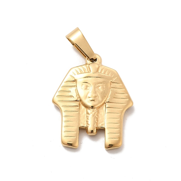 

PandaHall Vacuum Plating 201 Stainless Steel Pendants, Pharaoh Charms, Golden, 25x20x4mm, Hole: 8.5x4.5mm 201 Stainless Steel Human