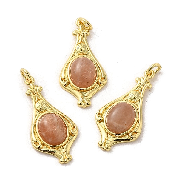 

PandaHall Natural Sunstone Pendants, Teardrop Charms with Rack Plating Platinum Tone Brass Findings, Cadmium Free & Lead Free, 30x14.5x5.7mm...