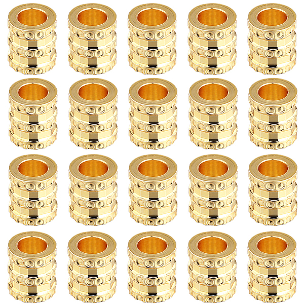 

PandaHall Beebeecraft 30Pcs Rack Plating Brass Beads, Cadmium Free & Lead Free, Long-Lasting Plated, Column, Real 18K Gold Plated, 6x6.5mm...