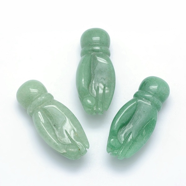 

PandaHall Natural & Synthetic Mixed Stone Beads, Half Drilled, Palm, 41~41.5x16~16.5x11~11.5mm, Hole: 1.2mm Mixed Stone Palm