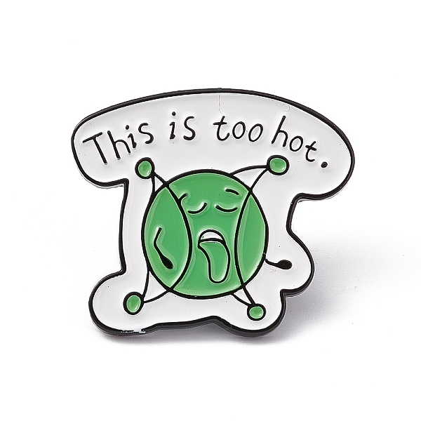 

PandaHall Word This Is Too Hot Enamel Pin, Gunmetal Aolly Chemical Theme Brooch for Backpack Clothes, Green, 26.5x30.5x1.8mm, Pin: 1.2mm...