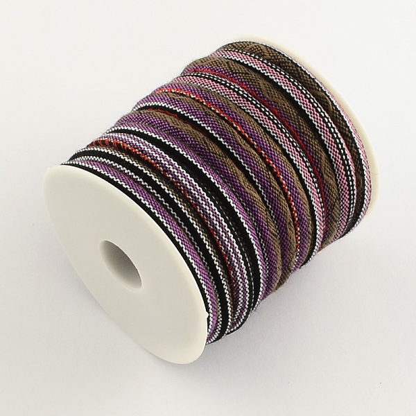 

PandaHall Ethnic Cord Cloth Cord, Colorful, 6~7mm, about 8.74 yards(8m)/roll Cloth