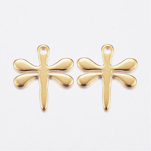 

PandaHall 304 Stainless Steel Charms, Dragonfly, Golden, 12x10.5x0.8mm, Hole: 1mm 304 Stainless Steel Dragonfly
