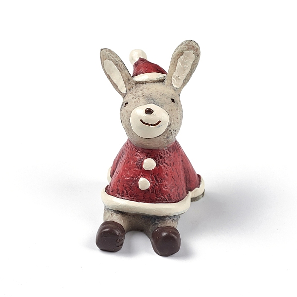 

PandaHall Christmas Theme Resin Display Decorations, for Home Office Tabletop Decoration, Rabbit, 40x31x40mm Resin Rabbit