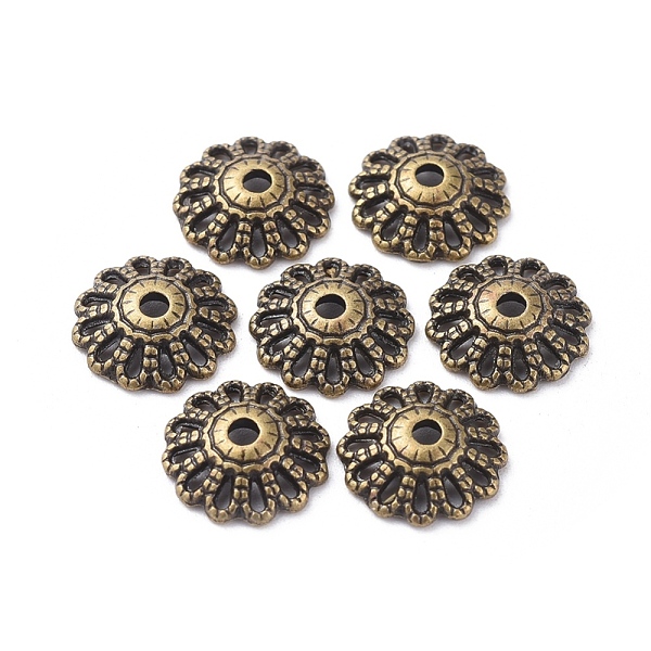 

PandaHall Tibetan Style Fancy Bead Caps, Cadmium Free & Nickel Free & Lead Free, Antique Bronze Color, Flower, Size: about 12mm in diameter...