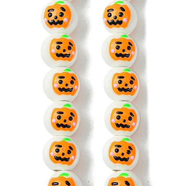 

PandaHall Handmade Porcelain Beads Strands, with Enamel, Round, White, 14x12x11mm, Hole: 2.5mm, about 30pcs/strand, 13.39''(34cm) Porcelain...