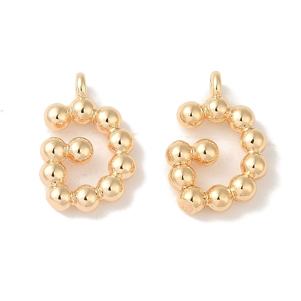 

PandaHall Brass Pendants, Letter Charms, Real 18K Gold Plated, 13x8x2mm, Hole: 1mm Brass Letter G