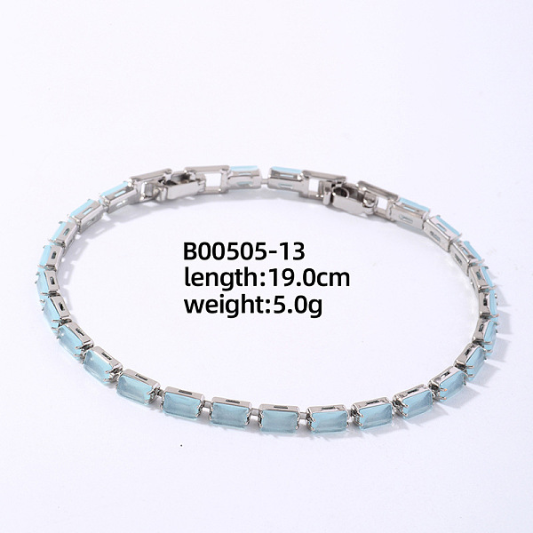 Brass Rhinestone Sq… - image