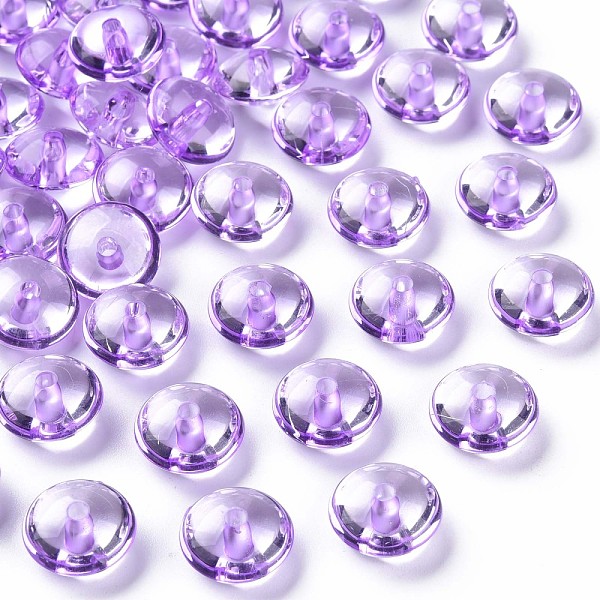 

PandaHall Transparent Acrylic Beads, Flat Round, Blue Violet, 14x7mm, Hole: 2mm, about 615pcs/500g Acrylic Flat Round
