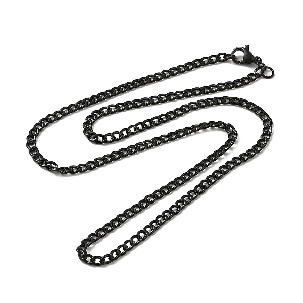 

PandaHall Spray Painted 201 Stainless Steel Curb Chain Necklaces, with Lobster Claw Clasp, Black, 17-3/4 inch(45.3cm) 201 Stainless Steel...