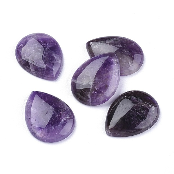 

PandaHall Natural Amethyst Cabochons, Teardrop, 40x30x8mm Amethyst Teardrop