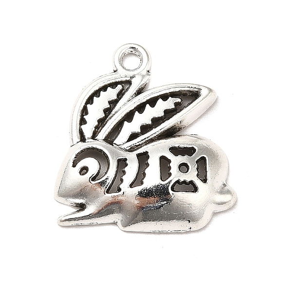 

PandaHall Tibetan Style Alloy Big Pendants, Rabbit Charms, Antique Silver, 19x18x3.5mm, Hole: 1.4mm, about 769pcs/1000g Alloy Flower