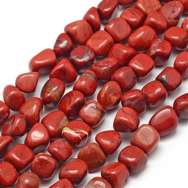 

PandaHall Natural Brecciated Jasper Beads Strands, Nuggets, 7~9x7~9x3~8mm, Hole: 1mm, about 42~47pcs/strand, 15.7 inch(40cm) Brecciated..., Red
