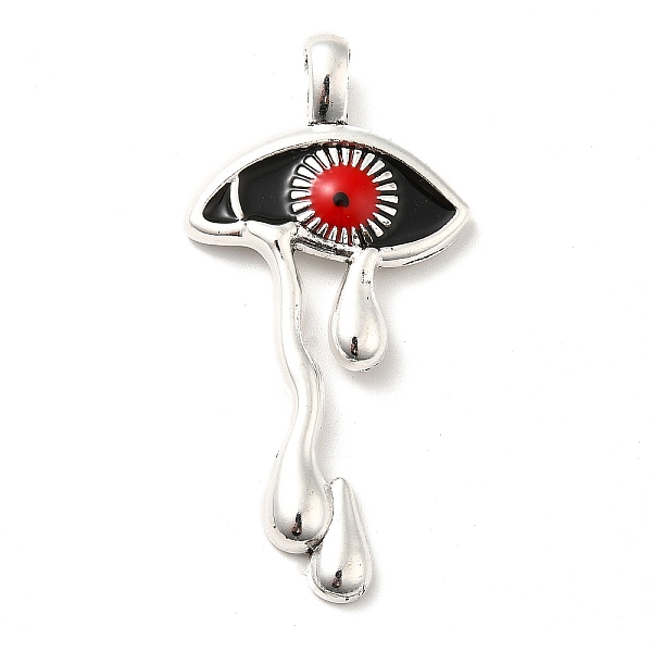 

PandaHall Alloy Enamel Pendants, Platinum, Eye with Tear, Black, 47.5x23.5x3.5mm, Hole: 3.5x5mm Alloy+Enamel Eye Black
