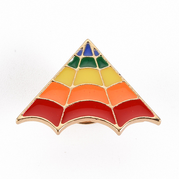 

PandaHall Alloy Enamel Brooches, Enamel Pins, with Brass Butterfly Clutches, Rainbow Kite, Cadmium Free & Nickel Free & Lead Free, Light...