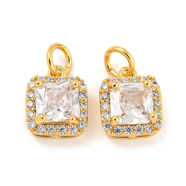 

PandaHall Brass Micro Pave Clear Cubic Zirconia Pendants, Square, Real 18K Gold Plated, 10.5x8.5x3x5.5mm, Hole: 5mm Brass+Cubic Zirconia...