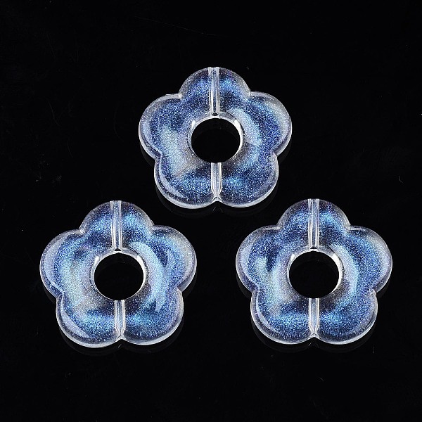 

PandaHall Transparent Acrylic Beads, Glitter Powder, Flower, Clear, 14x14.5x3.5mm, Hole: 1.5mm Acrylic Flower Clear