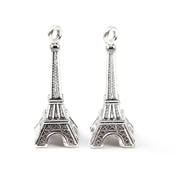 

PandaHall Tibetan Style Alloy Pendant, Eiffel Tower, Lead Free & Cadmium Free, Antique Silver, 27x8x8mm, Hole: 3mm Alloy Others