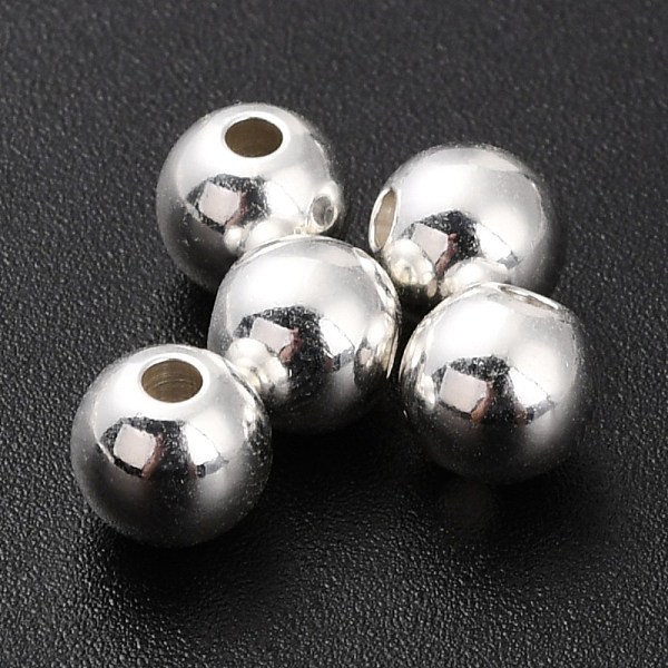 

PandaHall Brass Beads, Long-Lasting Plated, Round, 6mm, Hole: 1mm Brass Round