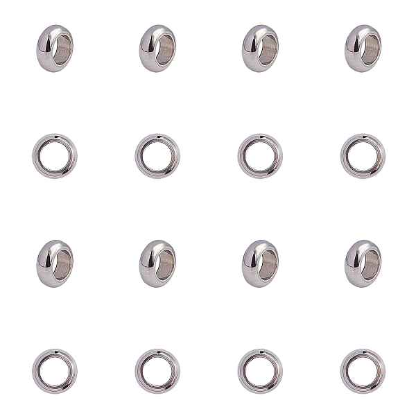 

PandaHall UNICRAFTALE 200pcs 5mm Ring Pattern Spacer Beads Stainless Steel Loose Beads Metal Small Hole Spacer Beads Smooth Surface Beads...
