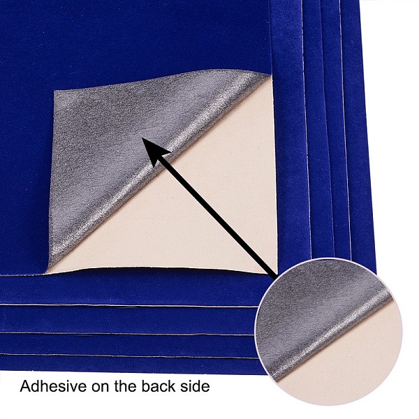 

PandaHall Jewelry Flocking Cloth, Self-adhesive Fabric, Blue, 40x28.9~29cm Cloth Blue