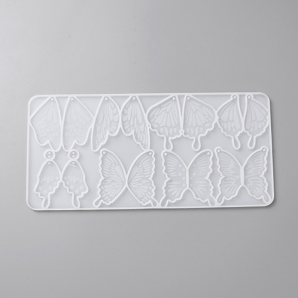 

PandaHall DIY Butterfly Wing Shape Pendant Silicone Molds, Resin Casting Molds, for UV Resin, Epoxy Resin Jewelry Making, White, 114x241x4mm...