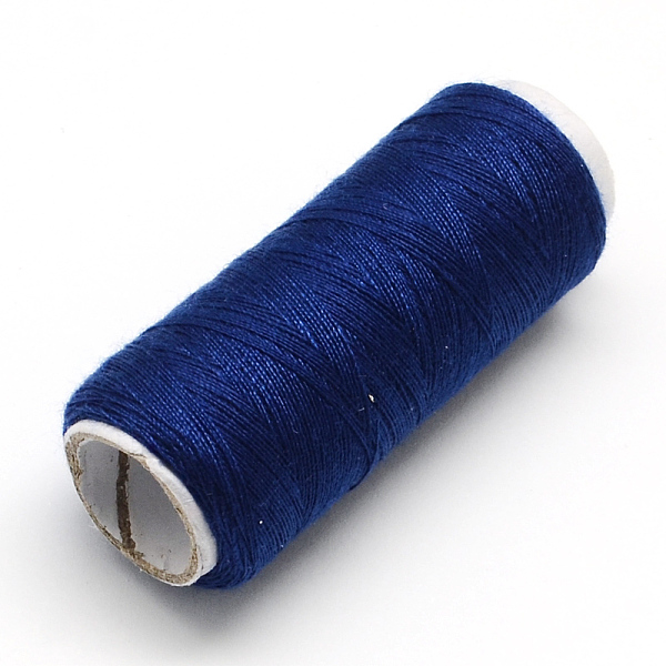 

PandaHall 402 Polyester Sewing Thread Cords for Cloth or DIY Craft, Medium Blue, 0.1mm, about 120m/roll, 10rolls/bag Polyester Blue