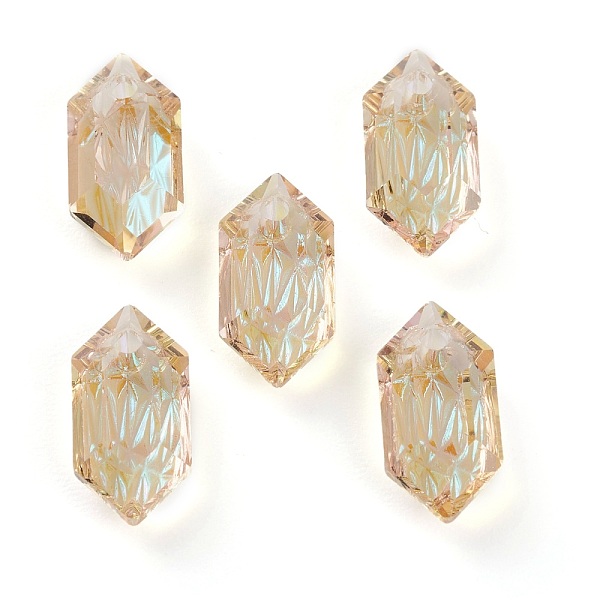 

PandaHall Embossed Glass Rhinestone Pendants, Bicone, Faceted, Paradise Shine, 13x6.5x4mm, Hole: 1.5mm Glass Bicone Green