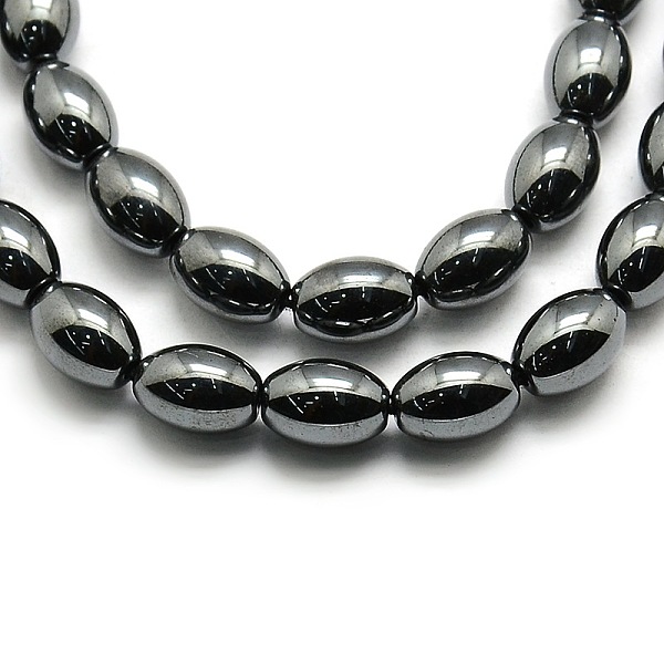 

PandaHall Non-magnetic Synthetic Hematite Oval Beads Strands, Grade AA, 6x4mm, Hole: 1mm, about 65pcs/strand, 16 inch Non-magnetic Hematite...