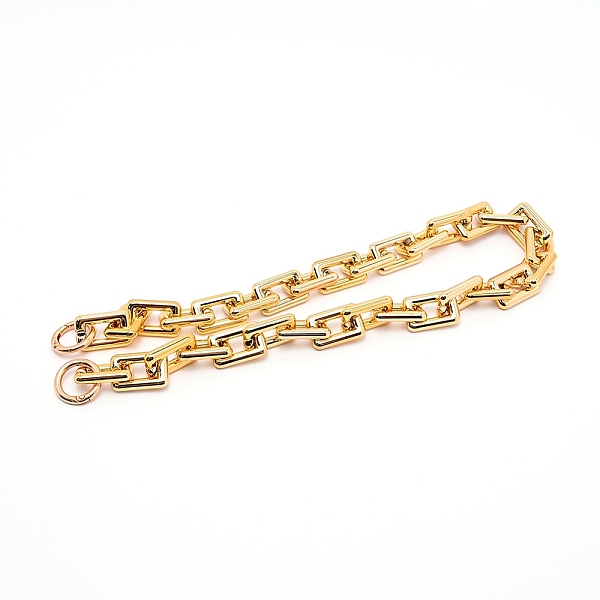 

PandaHall Plastic Cable Chain Bag Strap, UV Plated, with Alloy Spring Gate Rings, Bag Replacement Accessories, Golden, 61cm Plastic