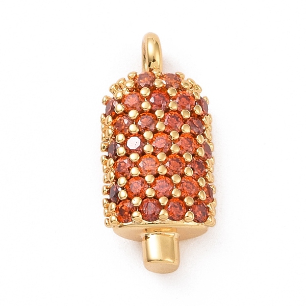

PandaHall Rack Plating Brass Micro Pave Dark Orange Cubic Zirconia Pendants, Cadmium Free & Lead Free, Long-Lasting Plated, Popsicles, Real...