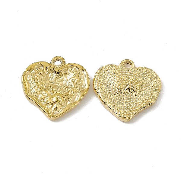 

PandaHall Vacuum Plating 201 Stainless Steel Pendants, Textured, Heart Charm, Real 18K Gold Plated, 18x18x3mm, Hole: 1.8mm 201 Stainless...