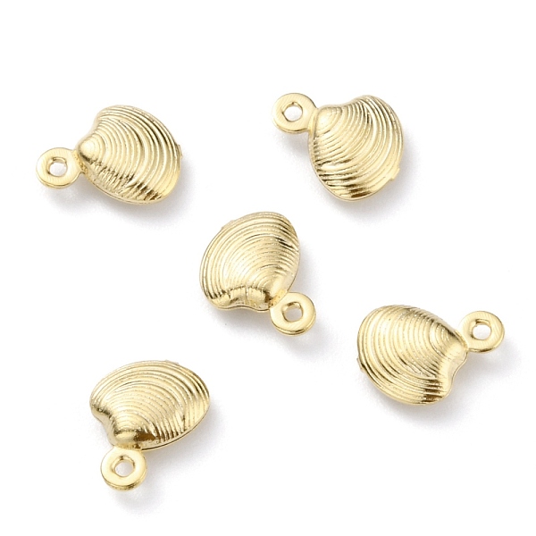

PandaHall Brass Pendants, Shell Shape, Real 24K Gold Plated, 10x8x3mm, Hole: 1mm Brass Shell Shape