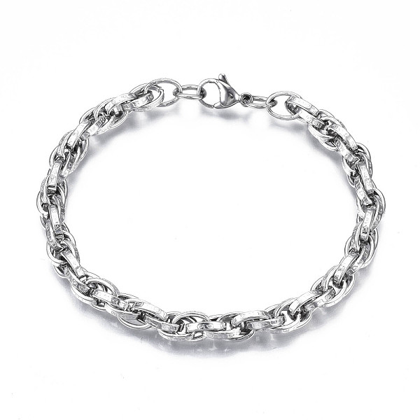 

PandaHall 201 Stainless Steel Rope Chain Bracelet, Aries Constellation Pattern Bracelet for Men Women, Stainless Steel Color, 8-7/8 inch...