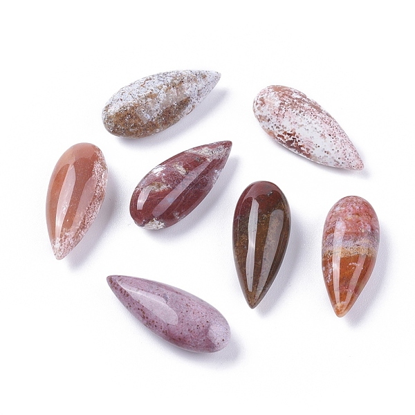 

PandaHall Natural Brecciated Jasper Beads, No Hole/Undrilled, Teardrop, 23x9~10x6~7mm Brecciated Jasper Teardrop