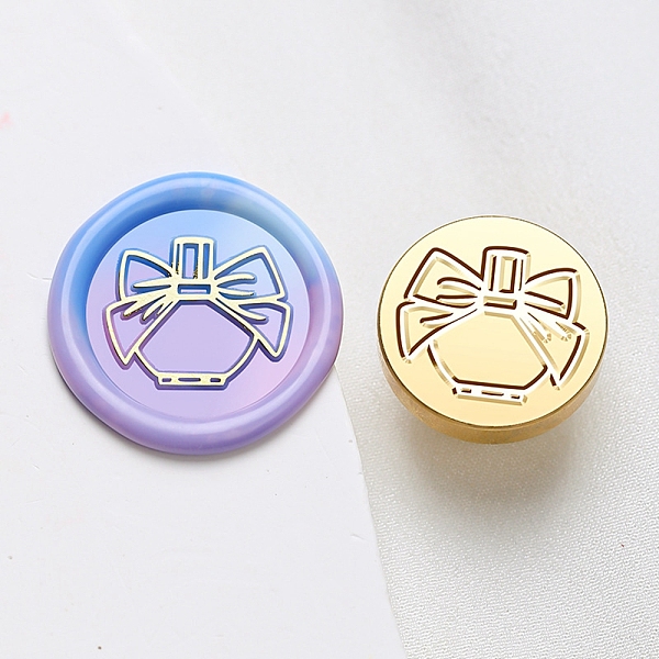 

PandaHall Wax Seal Brass Stamp Head, Bottle Pattern, for Wax Seal Stamp, Golden, 25x14.5mm, Hole: 7mm Brass Bottle