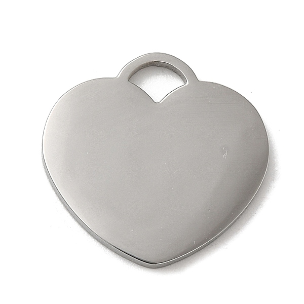 

PandaHall 304 Stainless Steel Pendants, Stamping Blank Tag, Heart Charm, Stainless Steel Color, 19x20x1.5mm, Hole: 5x3.5mm 304 Stainless...