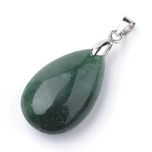 

PandaHall Natural Green Aventurine Gemstone Pendants, with Alloy Findings, teardrop, Platinum, 23~24x14x8mm, Hole: 4x5mm Green Aventurine...