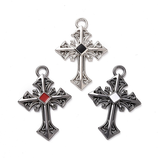 

PandaHall Alloy Pendant with Enamel, Cross, Mixed Color, Mixed Color, 55.5x38.5x5mm, Hole: 5.5mm Alloy+Enamel Cross Multicolor