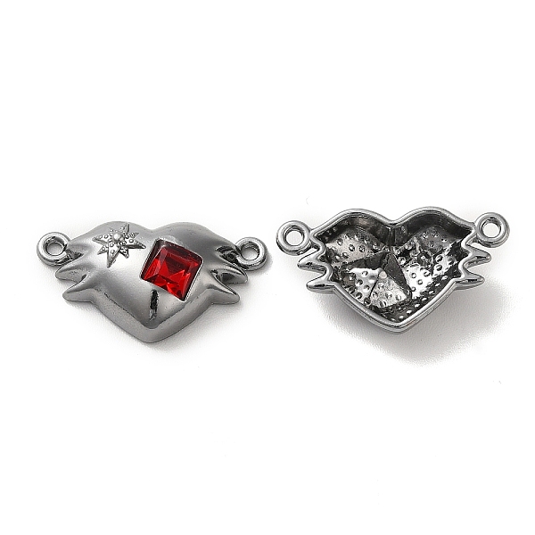 

PandaHall Alloy Connector Charms, Heart Links with Glass, Lead Free & Cadmium Free, Gunmetal, Red, 12x21.5x5.5mm, Hole: 1.4mm Alloy+Glass...